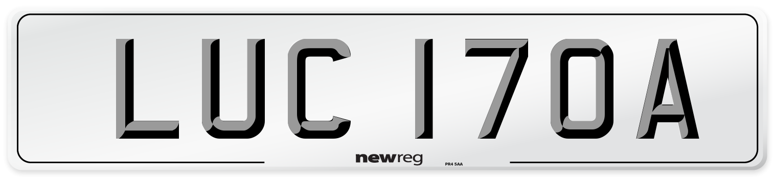LUC 170A Number Plate from New Reg